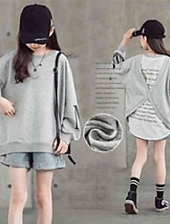 cheap -Toddler Sweatshirt Fake Two Piece Grey Tops For Teenage Fashion Kids Loose Patchwork Outerwear Shirts Spring Fall Clothes