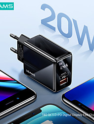 economico -20 W Potenza di uscita USB Caricatore PD Caricabatterie portatile Multiuscita QC 3.0 Per Cellulari 1 PC