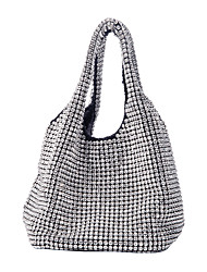 cheap -Women&#039;s Evening Bag Handbags Evening Bag PU Leather Crystals Glitter Shine Rhinestone Party / Evening Daily Silver