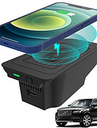 cheap -Car Qi Wireless  Charger for Volvo XC90 2015-2021 XC60 2018-2021 V60&amp;amp;amp;S60 2019-2021 S90&amp;amp;amp;V90 2017-2021 Wireless Phone Charging Pad for Volvo Accessories Left Rudder