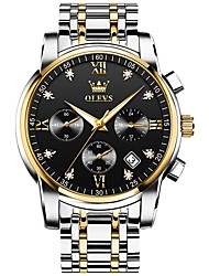 cheap -OLEVS Quartz Watches for Men&#039;s Analog Quartz Stylish Modern Style Large Dial Day Date Metal Stainless Steel  Watches Fashion  Business Watch