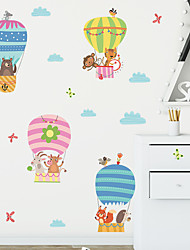 cheap -cartoon animal hot air balloon children‘s bedroom porch wall beautification decorative wall sticker self-adhesive