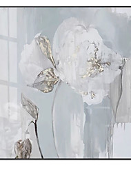 cheap -Oil Painting Handmade Hand Painted Wall Art Modern White Flowers Abstract Picture Large Size Home Decoration Decor Rolled Canvas No Frame Unstretched