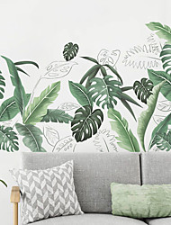 cheap -small fresh tropical green plants turtle back leaf home decoration bedroom living room beautification decoration wall stickers
