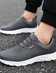 cheap -Men&#039;s Trainers Athletic Shoes Vintage British Athletic Outdoor Running Shoes Walking Shoes Leather Breathable Shock Absorbing Wear Proof Black and White Gray Black Fall Spring