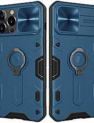 cheap -case for iphone 13 mini/13/13 pro/13 pro max, [slide lens cover, rotate ring stand] pc &amp; tpu impact-resistant bumpers slim durable shockproof anti-scratch phone case,blue,iphone13