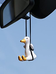 cheap -Cute Swing Duck Car Pendant Interior Hanging Rearview Mirrors Charms Ornament Lucky Hanging Accessories 1PCS