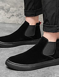 cheap -Men&#039;s Unisex Boots Comfort Shoes Business Casual Classic Daily Office &amp; Career Suede Booties / Ankle Boots Black Grey Black Fall Winter