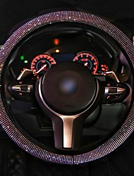 cheap -Bling Steering Wheel Cover for Women Girls  Crystal Diamond Leather Car SUV Wheel Protector 15 Inch (Multicolor)