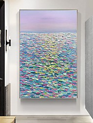 cheap -Handmade Oil Painting Canvas Wall Art Decoration Abstract  Seascape Painting Color Ocean for Home Decor Rolled Frameless Unstretched Painting