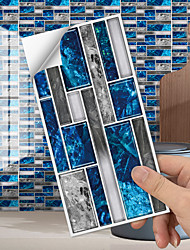 cheap -American Tile Sticker Gray Agate Blue Mosaic Self-adhesive Kitchen Wall Sticker Imitation 3d Tile Sticker