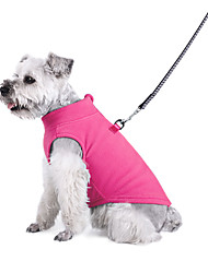 cheap -european and american pet clothing clothes autumn and winter polar fleece solid color zipper sweater small and medium pet vest dog clothes