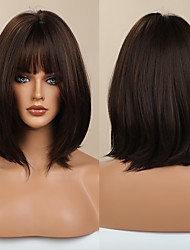 cheap -Air Bangs Short Curly Hair Black Brown Cos Hair Female Wig