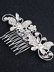 cheap -Romantic Cute Alloy Hair Combs / Headdress / Headpiece with Flower / Crystals / Rhinestones 1 PC Wedding / Special Occasion Headpiece