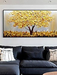 cheap -Oil Painting Handmade Hand Painted Wall Art Abstract Plant Floral Golden Tree Home Decoration Decor Stretched Frame Ready to Hang