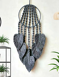 cheap -Creative weaving tapestry wall decoration living room dream catcher decoration hanging wall new Chinese leaf tapestry
