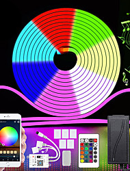 cheap -Neon Rope Smart RGB LED Light Strip Kit Work with Alexa Google 3M 12V RGB WIFI 5M 2*5M WiFi Phone App Control Including Adapter Kit Suitable for DIY Installation