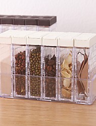 cheap -Spice Shaker Jars, Seasoning Shaker Box Condiment Set , Seasoning Storage Containers,Brown