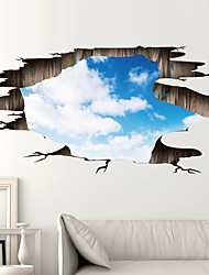 cheap -3D Landscape Wall Stickers Living Room Kids Room Kindergarten Removable Pre-pasted PVC Home Decoration Wall Decal 90*60cm
