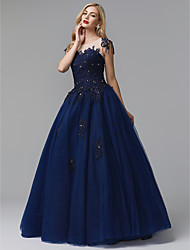 cheap -Ball Gown Sparkle Quinceanera Prom Dress Off Shoulder Long Sleeve Chapel Train Satin with Beading Appliques 2022