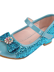 cheap -Girls&#039; Heels Flower Girl Shoes Princess Shoes PU Big Kids(7years +) Little Kids(4-7ys) Wedding Daily Crystal / Rhinestone Sequin Blue Silver Gold Fall Winter / Color Block