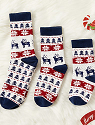 cheap -Family Look Accessories Cotton Christmas pattern Christmas Gifts Print White Active Matching Outfits / Fall / Winter / Casual
