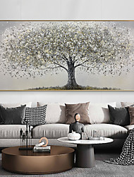 cheap -Oil Painting 100% Handmade Hand Painted Wall Art On Canvas  Abstract Plant Floral Blooming Big Tree Home Decoration Decor Rolled Canvas No Frame Unstretched