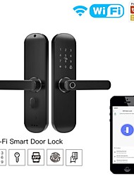 cheap -Moes WiFi Tuya Smart Door Lock Multiple Unlocking Fingerprint Lock with Smart Life APP Password RFID Door Lock Battery Powered
