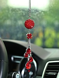 cheap -Bling Car Accessories for Women and Man Cute Car Decor for Women Lucky Crystal Sun Catcher Ornament Rear View Mirror Crystal Ball Charm Decor