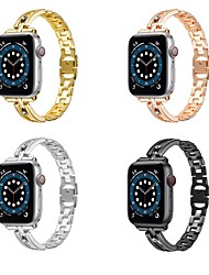 cheap -1 pcs Smart Watch Band for Apple iWatch Series 7 / SE / 6/5/4/3/2/1 38/40/41mm 42/44/45mm Stainless Steel Zinc alloy Smartwatch Strap Diamond Bling Diamond Metal Band Jewelry Bracelet Replacement