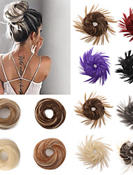 cheap -2 Pieces Hair Bands Curly Straight Chignon Fake Bun Elastic Band Made Of Hair Buy Two And Get One Free