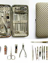 economico -Tagliaunghie in acciaio inossidabile da 19 pezzi tagliaunghie set per manicure strumenti per pedicure per unghie regali
