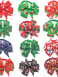cheap -Dog Cat Tie / Bow Tie Retractable Adjustable Flexible Christmas Polyester Multicolor 3pcs