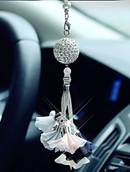 cheap -Bling Car Accessories for Women and Man Cute Car Decor for Women Lucky Crystal Sun Catcher OrnamentRear View Mirror Crystal Ball Charm Decor 1PCS