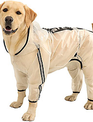 cheap -Dog Raincoat Dog Hooded Slicker Poncho 4 Legs Dog Rain Jacket with Reflective Stripe Transparent Water Proof Resistant Dog Rain Snow Clothes for Small Medium Large Dogs