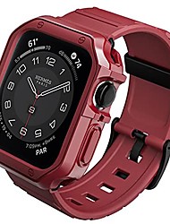 cheap -compatible for apple watch band with case ,shockproof soft tpu sport watch bands wrist strap with protective bumper cover for iwatch se series 7 6 5 4 3 2 1 accessories (carmine, 42mm/44mm/45mm)