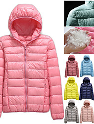 cheap -Women&#039;s Hoodie Jacket Sports Puffer Jacket Hiking Down Jacket Down Winter Outdoor Thermal Warm Windproof Fleece Lining Breathable Outerwear Winter Jacket Trench Coat Fishing Climbing Running Hooded