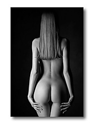 cheap -Stretched Canvas Print Painting Modern Abstract Wall Art Deco Large Black White Naked Girl Lady Ready to Hang