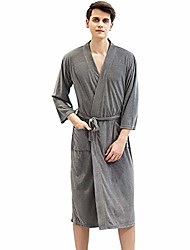 Chinese Satin Men Kimono Robe Gown Comfy Bathrobe Dress Pajamas Sleepwear 591 