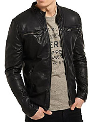 Mens Genuine Lambskin Leather Jacket Slim fit Biker Motorcycle Jacket P235 Mens Genuine Lambskin Leather Jacket Slim fit Biker Motorcycle Jacket P235