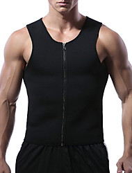 cheap -Mens Sweat Vest Sweat Shaper Sauna Vest Neoprene Sweat Waist Trainer Vest with Zipper for Weight Loss, Slimming Gym Vest Compression Hot Sauna Vest Body Shaper Tank Top Workout Shirt (Black, L)