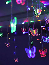 cheap -3.5M 96Led Butterfly LED String Strip Light Festival Holiday Icicle Curtain Lights Christmas New Year Lamp AC110V 220V 230V 240V EU US AU UK Plug