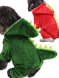 cheap -Dog Costumes For Dogs, Dog Hoodie  Dinosaur Pet Costume Flannel Warm Coat Outfits Clothes For  Dogs Cats Pet Four-legged Pajamas