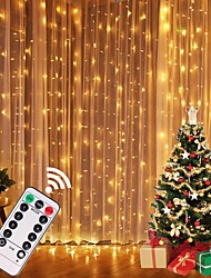 cheap -USB Curtain Lights Festoon String Light Fairy Garland Curtain Light Christmas Light Christmas Decor For Home Holiday Decorative New Year Lamp