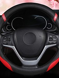 cheap -Universal Leather Steering Wheel Cover for Women Men Steering Wheel Cover for Car 15 inch