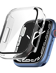 cheap -1 Pack Watch Case with Screen Protector Compatible with Apple iWatch Series 7 Scratch Resistant Shockproof All Around Protective Tempered Glass Watch Cover