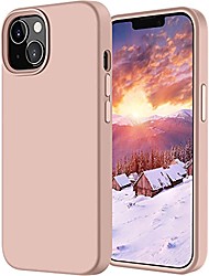 cheap -designed for iphone 13 case, silicone full body protection ultra slim soft touch microfiber lining shockproof phone case, 6.1 inch (pink)