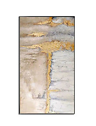cheap -Oil Painting Handmade Hand Painted Wall Art Simple Gold Foil Abstract Room Pictures Home Decoration Decor Stretched Frame Ready to Hang