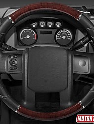 cheap -Woodgrain Pattern Dark Wood Steering Wheel Cover  Interior Accessories for Women Men Fit 15 inch
