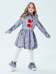 cheap -Burlesque Clown Pennywise Dress Cosplay Costume Outfits Kid&#039;s Girls&#039; Cosplay Halloween Christmas Halloween Festival / Holiday Polyester Gray Easy Carnival Costumes / Shawl